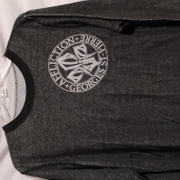 SALE! RARE! Affliction Reversible Thermal Long Sleeve Shirt Sz.L Like New - Picture 5 of 8